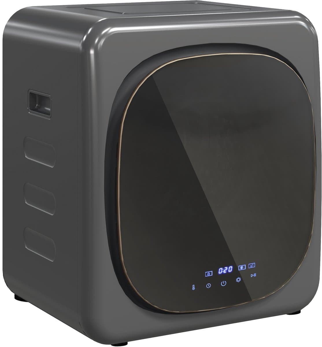 HOMCOM Wasdroger Roestvrij staal, ABS 48L x 40B x 56H cm Grijs — afbeelding 1