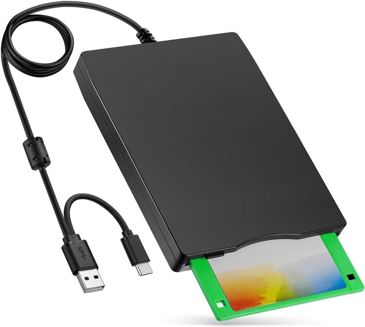 Externe USB diskdrive - Floppy drive - Oude data lezen - Plug and Play - 144MB - Zwart — afbeelding 1