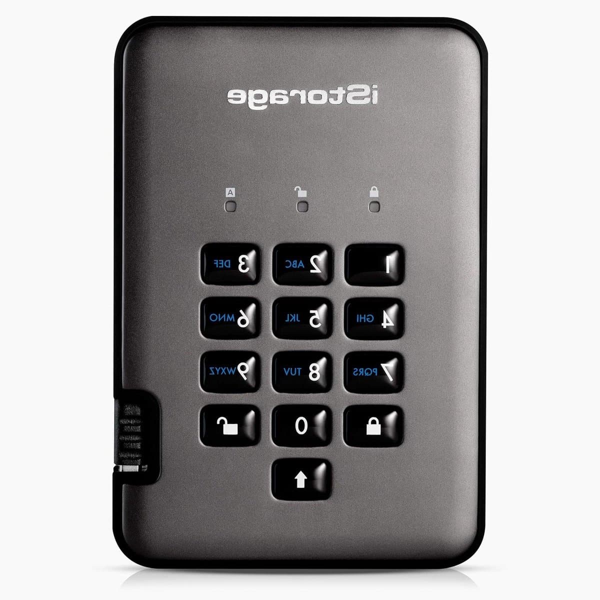 Externe SSD - Draagbare Schijf - Veilige Dataopslag - Wachtwoord Beveiligd - 12 x 8 x 1.5 cm - Grafiet — afbeelding 1