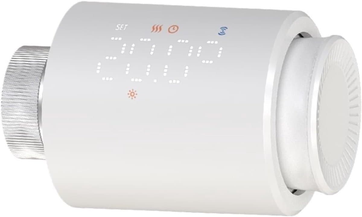 Slimme Thermostaat - Radiatorkraan Regelaar - Energie Besparen - App en Spraakbediening - M30 x 1.5mm - Wit — afbeelding 1