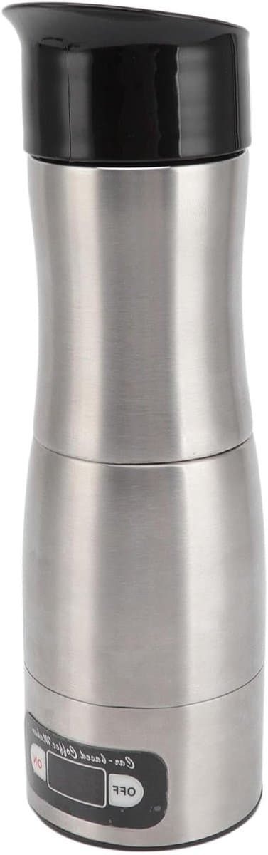 Draagbaar Koffiezetapparaat - Reiskoffiemachine Auto Koffie - Koffie Zetten Onderweg - Compact Roestvrij Staal Ontwerp - 150 ml - Zwart — afbeelding 1