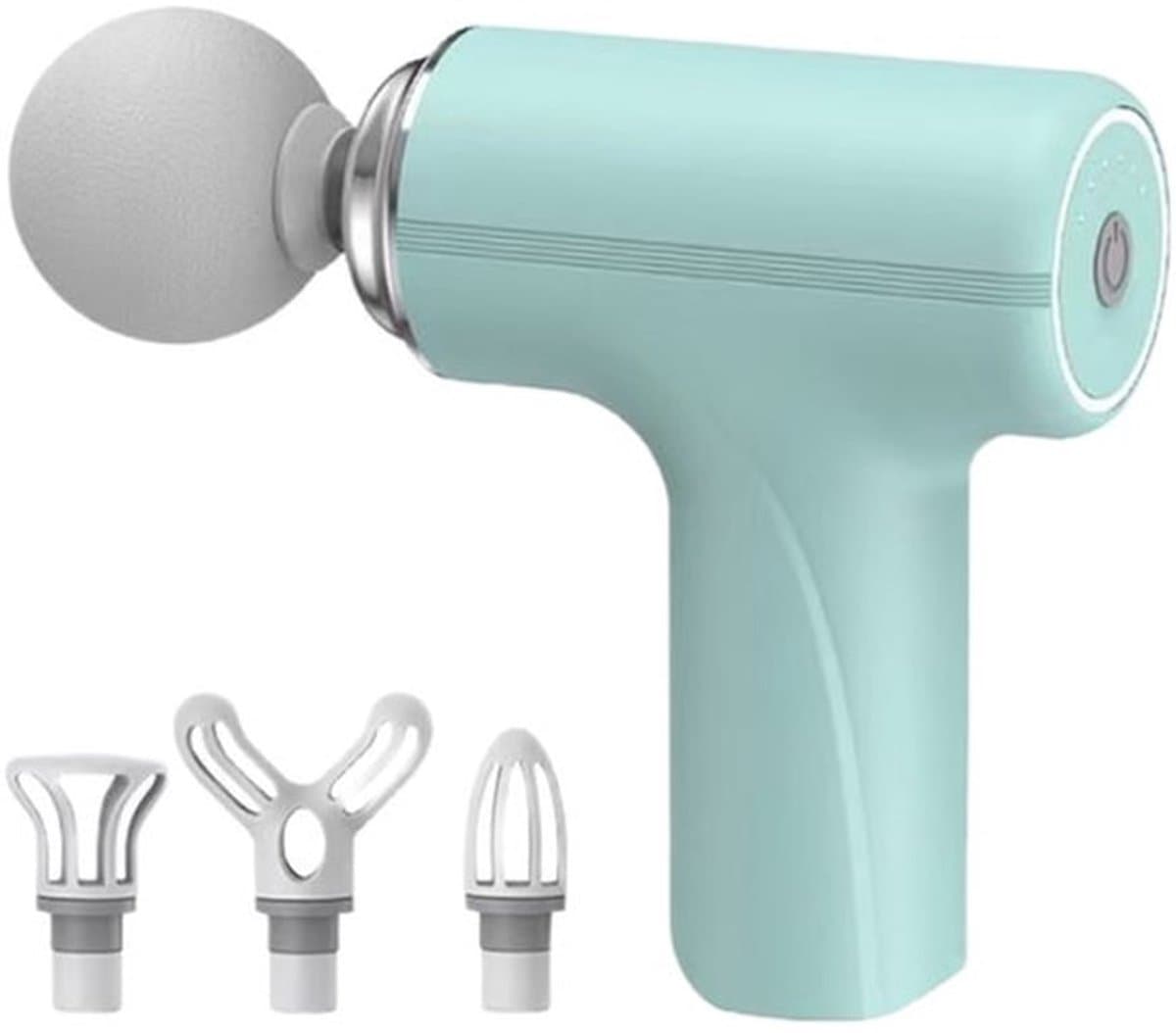 Mini Diepeweefselmassageapparaat, Elektrische Spiermassage voor de rug, Kleine Draagbare Reismassageapparaat, Massageapparaat voor nekpijnverlichting, Groen — afbeelding 1
