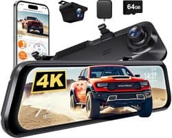 Spiegeldashcam - 4K - Geavanceerd rijhulpsysteem - Intelligente spraakbediening - Voor Veilig Rijden