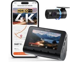 Dashcam Auto - 4K UHD + 1080P - Dual Car Camera - GPS en WiFi - Voor Auto's