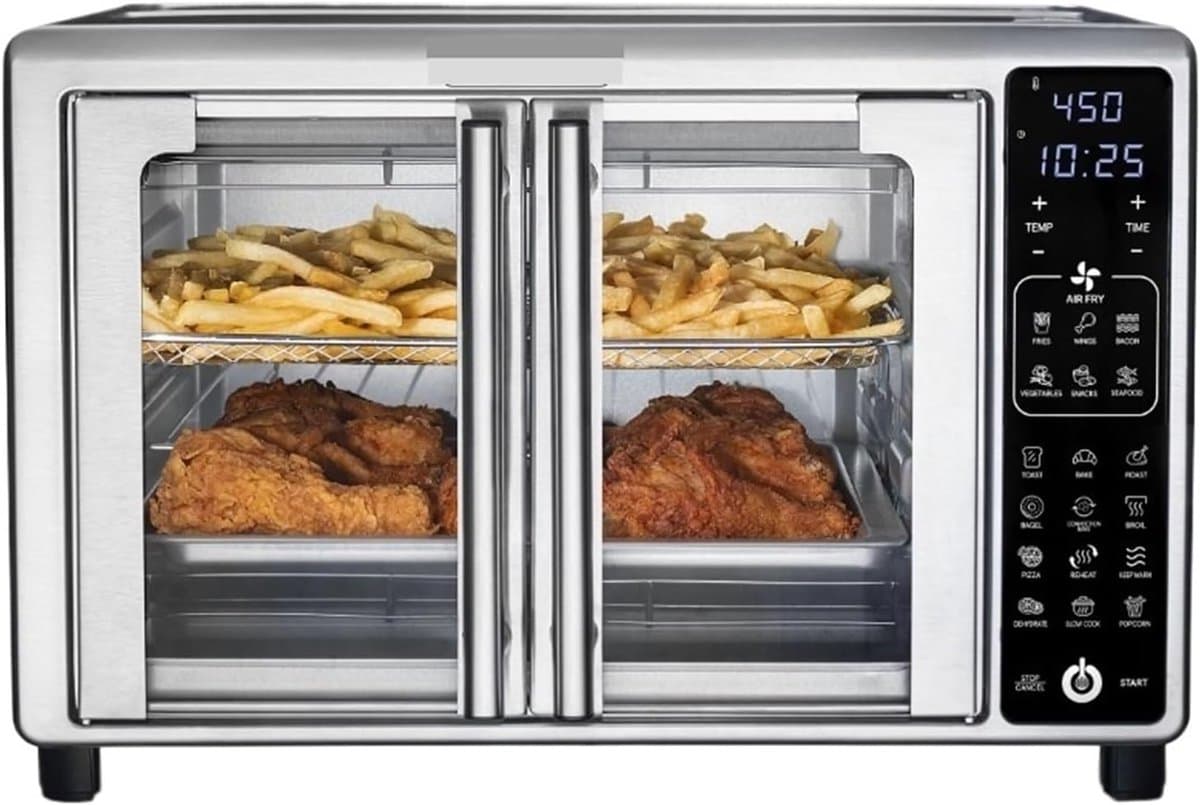 Slimme Luchtfriteuse - Digitale Oven - Gezond Koken - 19 Voorgeprogrammeerde Instellingen - 24 Liter Capaciteit - Zwart — afbeelding 1
