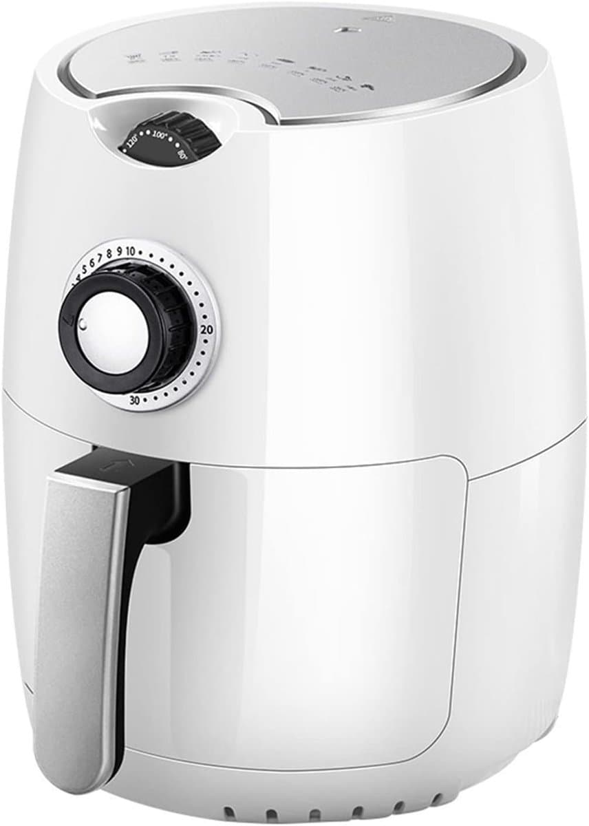 Heteluchtfriteuse Elektrisch - Olievrije Frituurpan - Gezond Koken - Snel & Gelijkmatig - 2.2 Liter - Wit — afbeelding 1