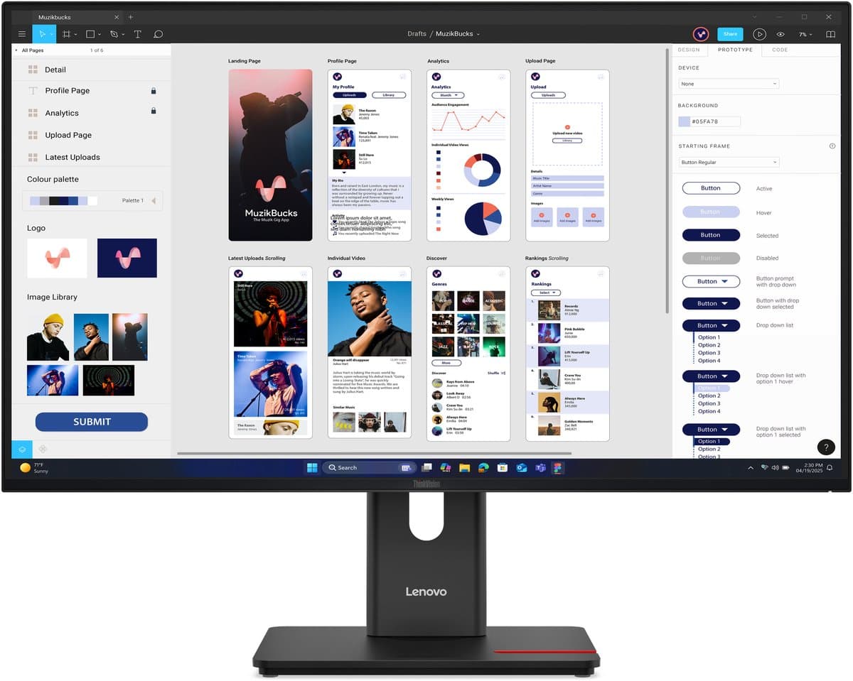 Lenovo ThinkVision T32UD-40 Monitor — afbeelding 1