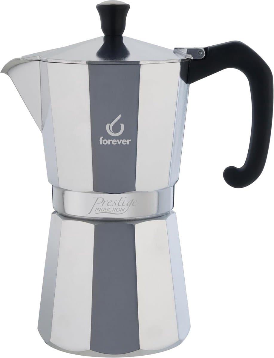Inductie Espressoapparaat Moka voor Heerlijke Koffie - Aluminium Boiler — afbeelding 1