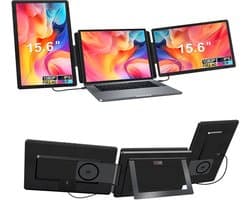 Virello® Infinity 15,6’’ - Portable Monitor - Inclusief Beschermhoes - Draagbaar Beeldscherm - Draagbare Monitor - Full HD - IPS - Grijs - 2 jaar garantie