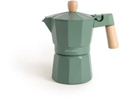 CREATE - Italiaanse koffiezetter - Sage - Zonder inductieadapter - 6 kopjes / 350ml - THERA MOKA RETRO