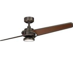 Plafondventilator met verlichting - Xety - 56in / 142cm ventilator - geborsteld nikkel