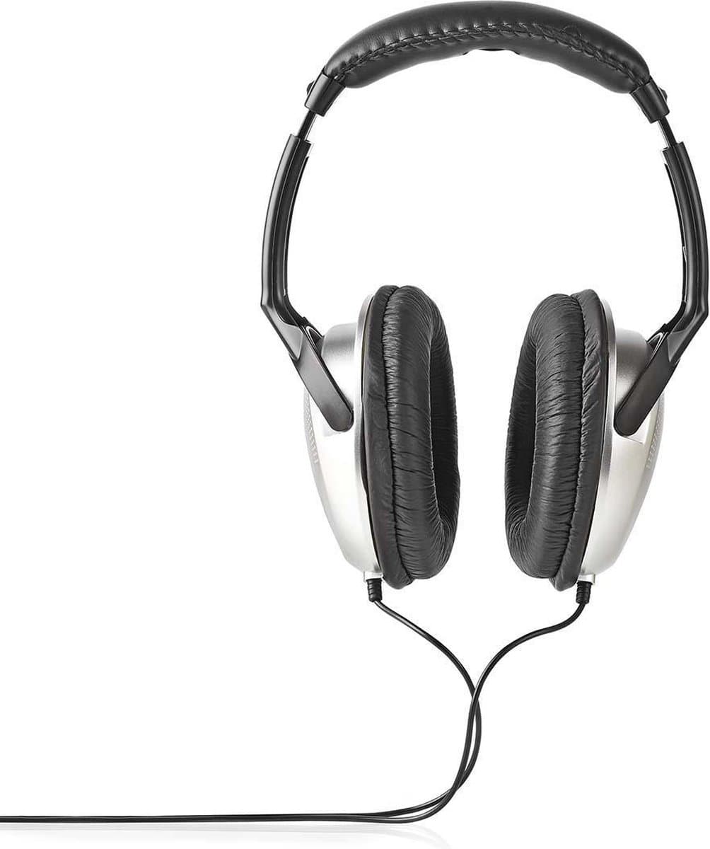 Nedis Bedrade Over-ear Koptelefoon - 3,5 mm - Kabellengte: 6.00 m - Volumebediening - Zilver / Zwart — afbeelding 1