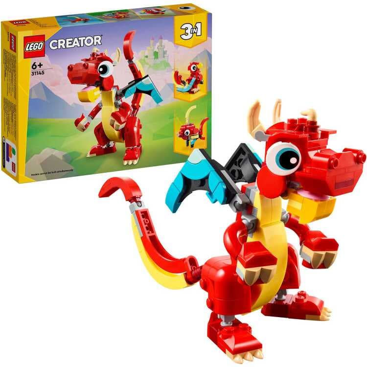 LEGO Creator 3-in-1 - Rode draak Constructiespeelgoed — afbeelding 1