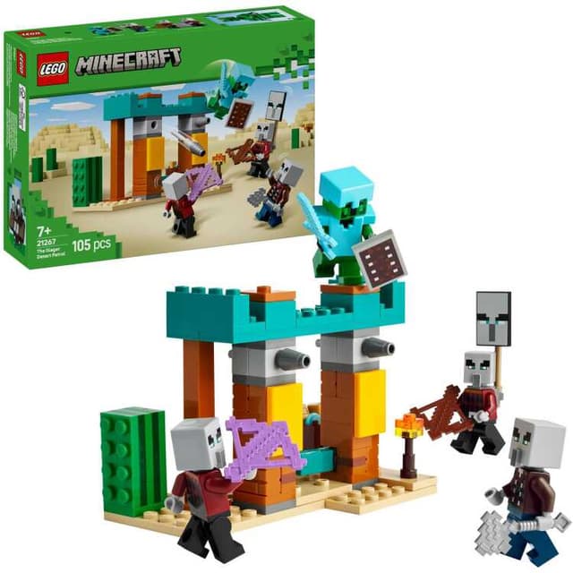 LEGO Minecraft - De Illagers in de woestijn Constructiespeelgoed