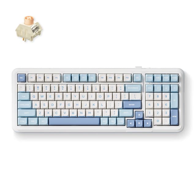 MCHOSE K99 Sky Blue Icy Creamsicle Wireless Gasket Mount Mechanical toetsenbord