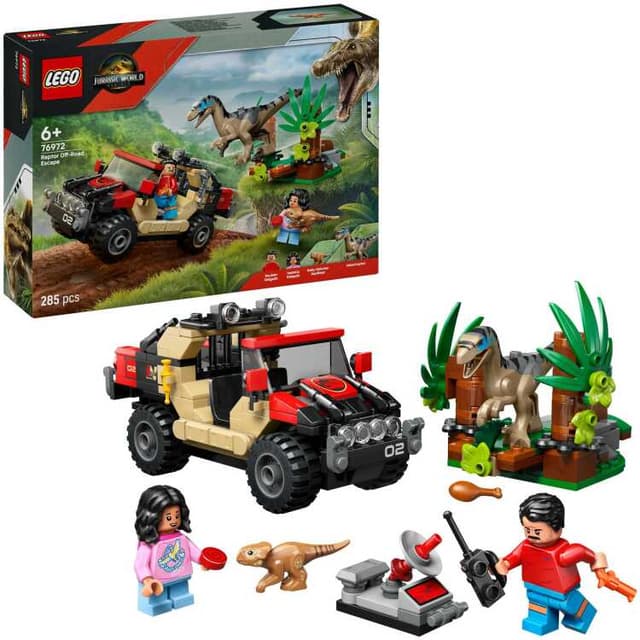 LEGO Jurassic World - Offroad raptorontsnapping Constructiespeelgoed